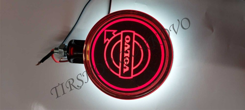 Светещи ЛЕД Габарити за огледало за камиони ОБЕЦИ Бяло-Червено 24V