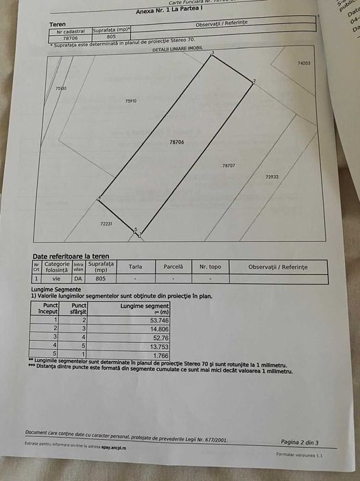 Teren intravilan 805 mp cu toate facilitățile–ideal pentru constructie