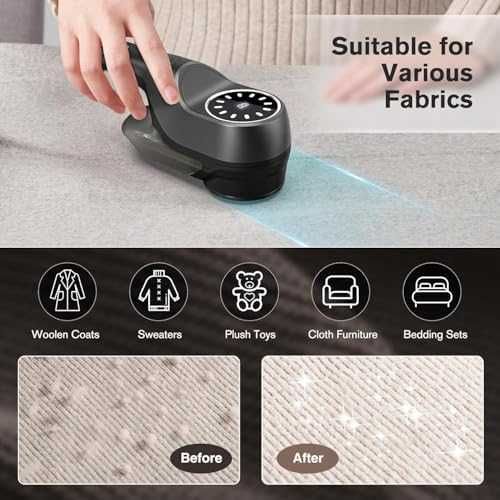 Нов Електрически премахвач на мъх 9W, USB-C, LED дисплей, 2 скорости