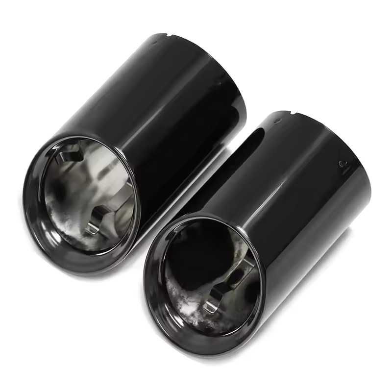 Set Tipsuri Ornamente Toba Evacuare BMW G20 G21 320 330, Negru Lucios