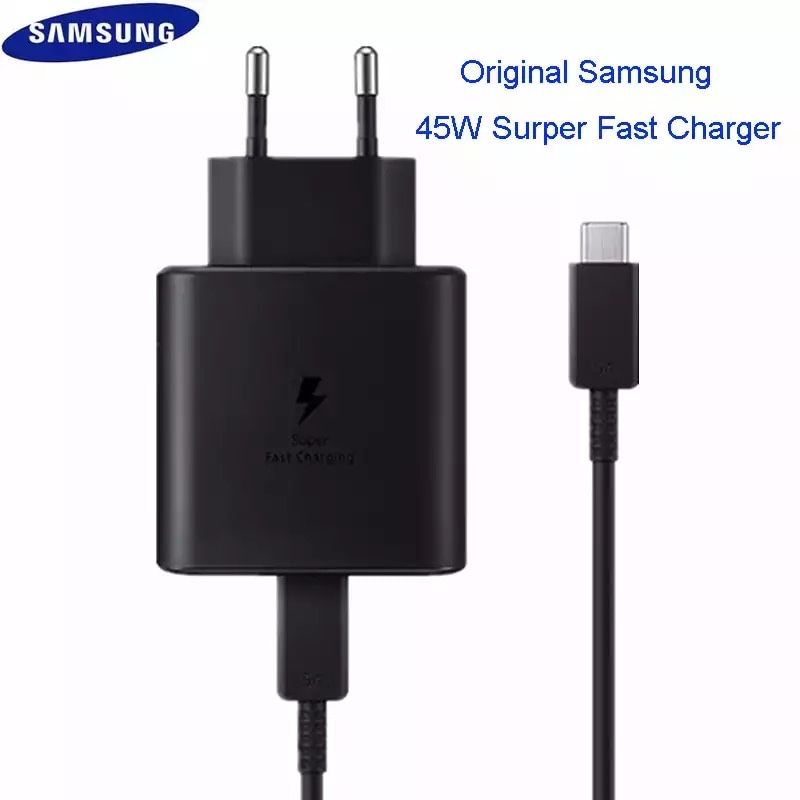 Incarcator Super Fast Charger 45W + Cablu Type C Compatibil Samsung