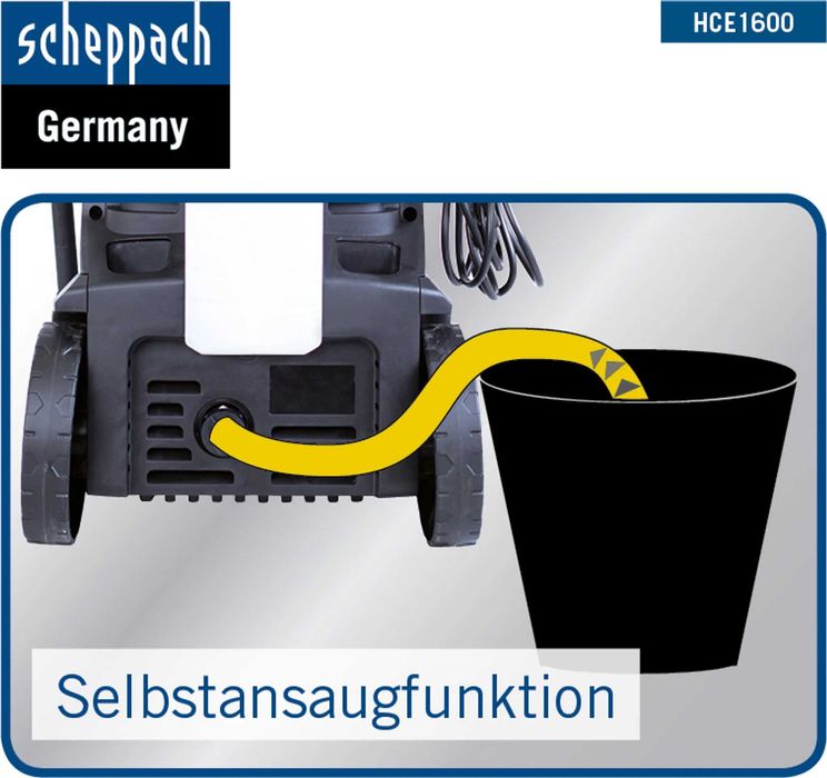 Водоструйка Scheppach HCE1600 1600W 135bar 408 l/h