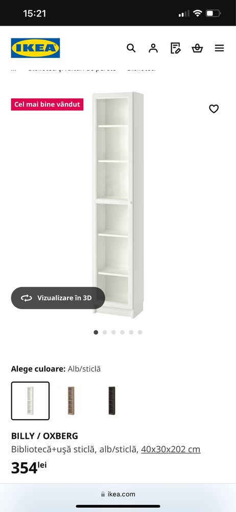 Biblioteca Ikea Billy ca noua