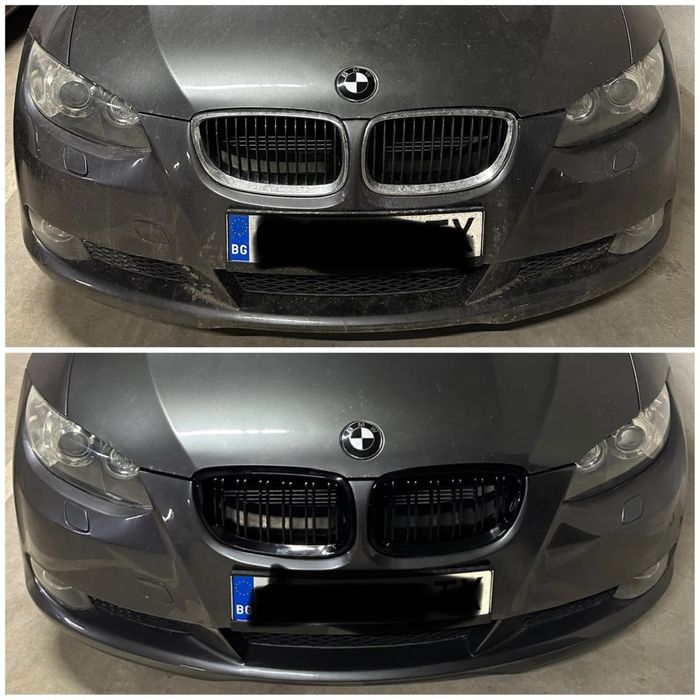 Двойни Бъбреци Решетки за BMW E92 E93 M3 Черен гланц