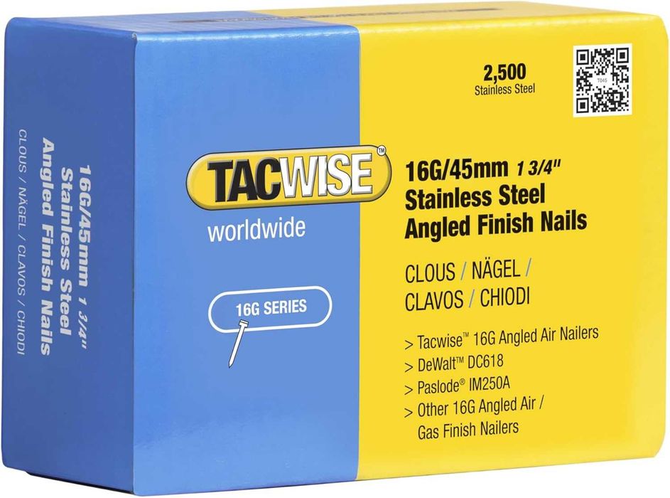 Cuie de finisare din oțel inoxidabil Tacwise 1097 tip 16G/38mm