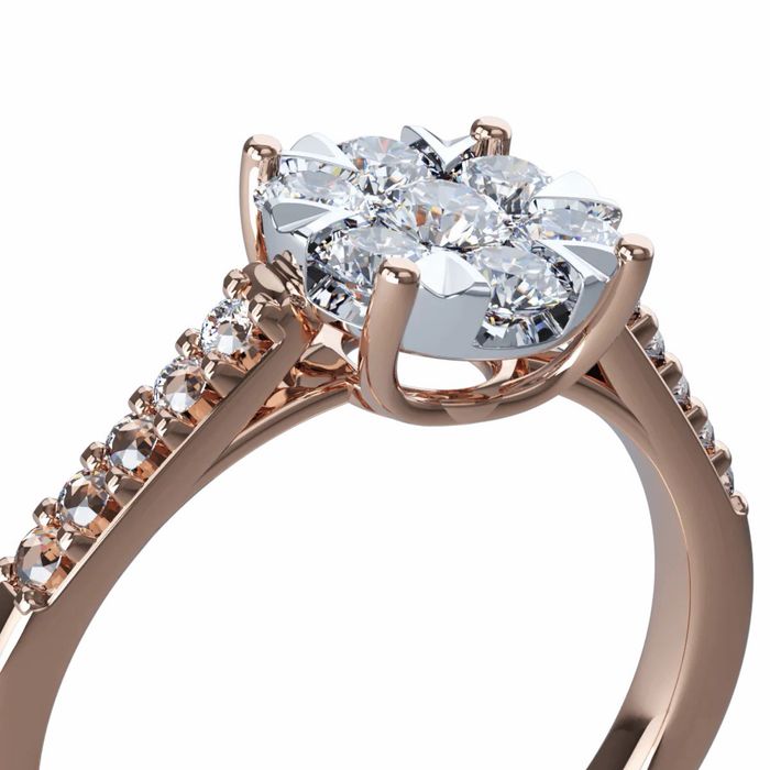 Inel logodna Teilor Diamante 0.5k Aur 18k