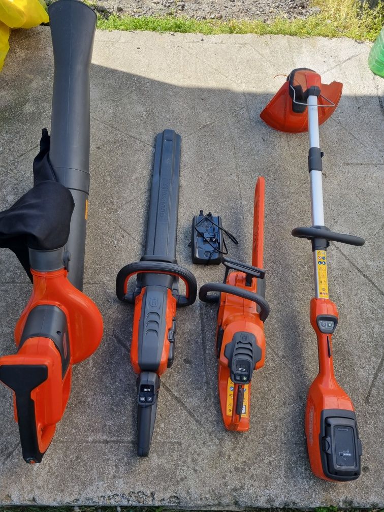 Husqvarna Drujba Trimmer  Suflanta aspirator pe acumulator N