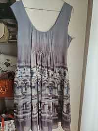 Rochie albastra Ted Baker cu imprimeu citadin