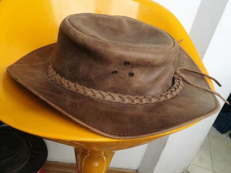 каубойска шапка дебела естествена кожа