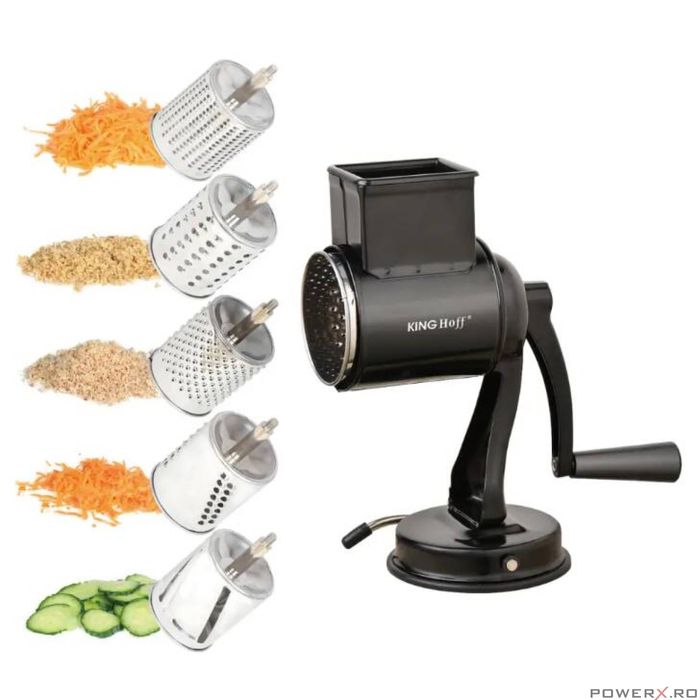 Masina manuala, 5 insertii pentru tocat legume, prindere prin ventuza,