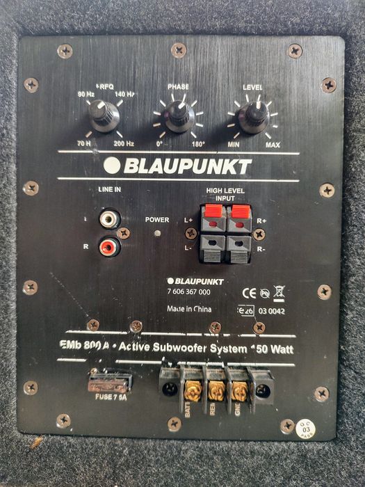 Subwoofer Activ Blaupunkt , 75W RMS, Negru