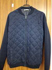 Bomber Negru-Bleumarin Casual