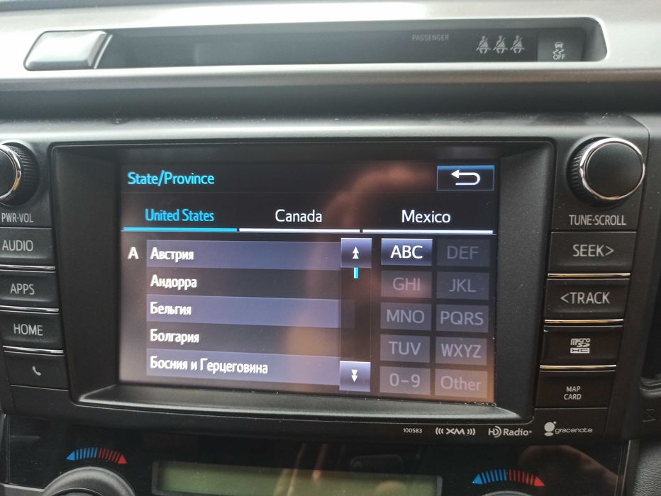 2025 BG карта навигация Тойота Канада USA cars Toyota Prius RAV4 Corol