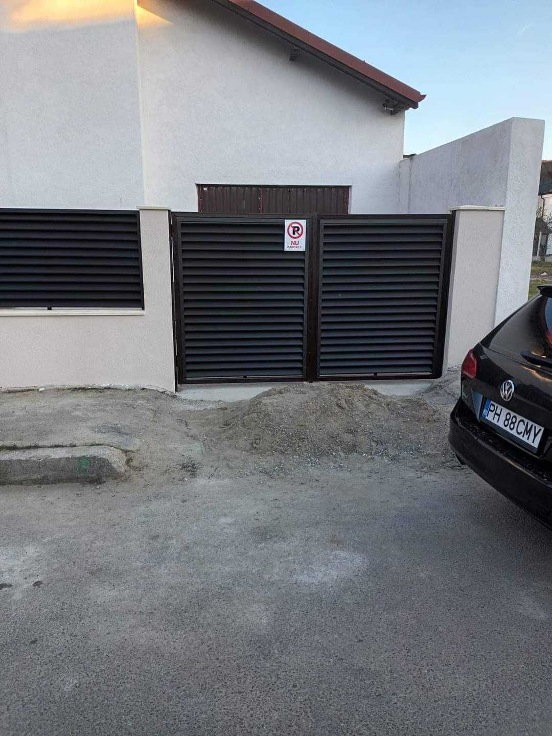 Constructii garduri din sipca metalica, panou tip jaluzele, BCA, plasa