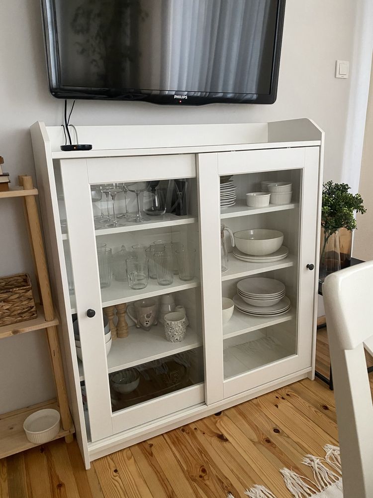 HAUGA витрина със стъклени врати IKEA