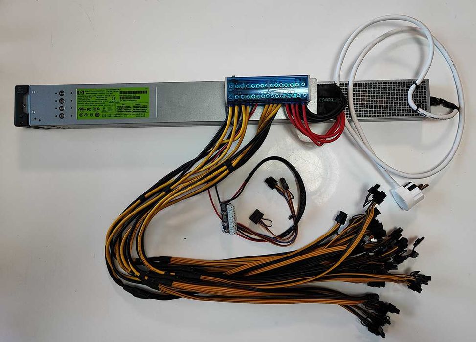 Професионално ОКАБЕЛЕНО Майнинг сървърно Захранване HP 2400/2450W