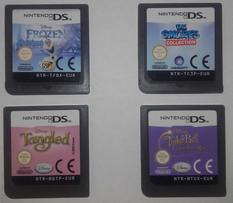 Frozen, Smurfs, Tangled, Tinker Bell, Nintendo DS, игри, Нинтендо