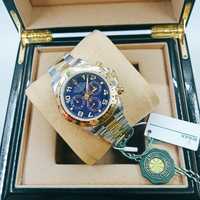 Rolex Daytona Silver Gold Blue 41MM AUTOMATIC ETA 4130