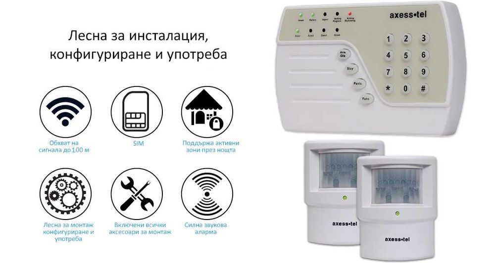 Безжична алармена система за GSM-Серия AG50/AL55