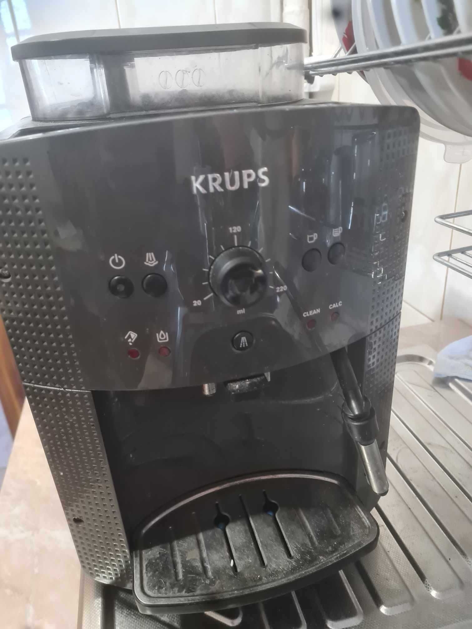 expresor cafea boabe Krups