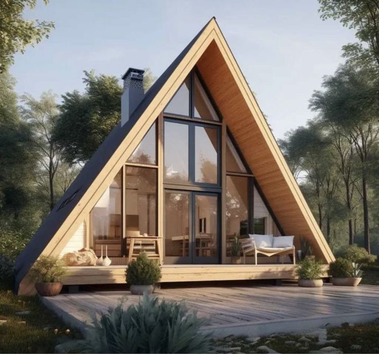 Vand cabane tip A frame la cheie