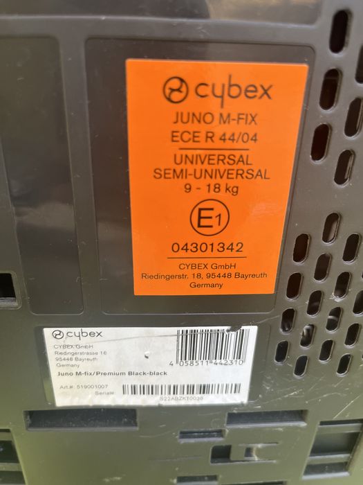 Стол за кола Cybex juno M-FIX 9-18кг