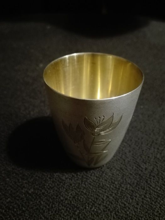 Сребърна руска антикварна чаша