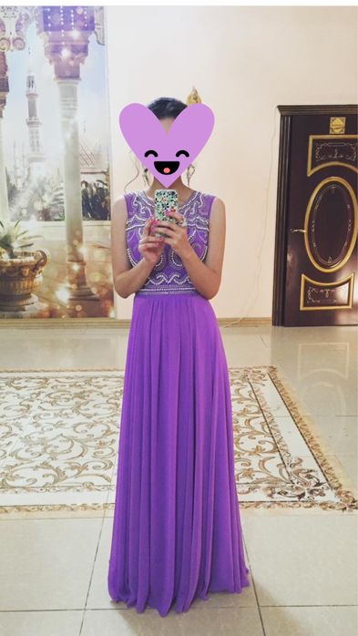 Платье вечернее, цвет сирень