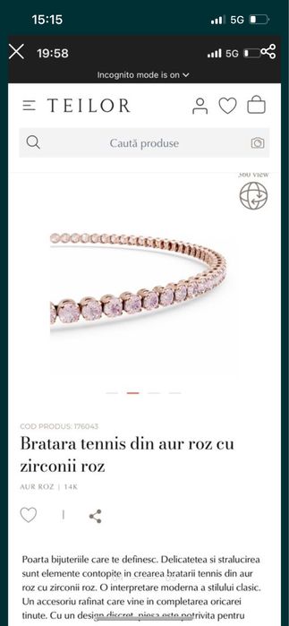 Bratara tenis Teilor