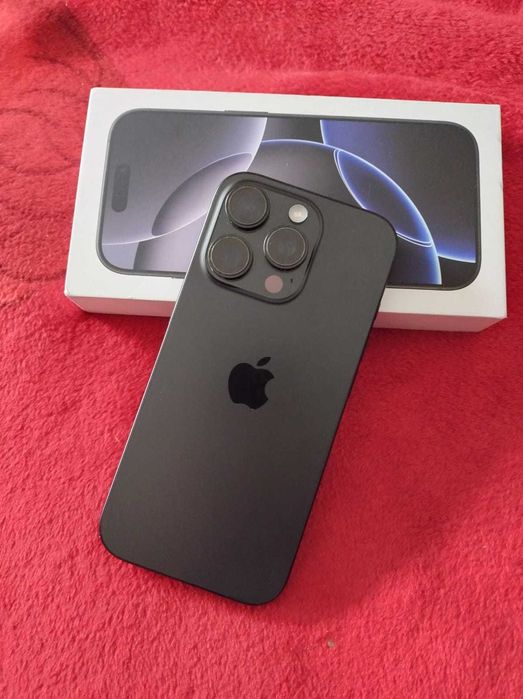 Telefon mobil Apple iPhone 16 Pro, 128GB, 5G, Black Titanium