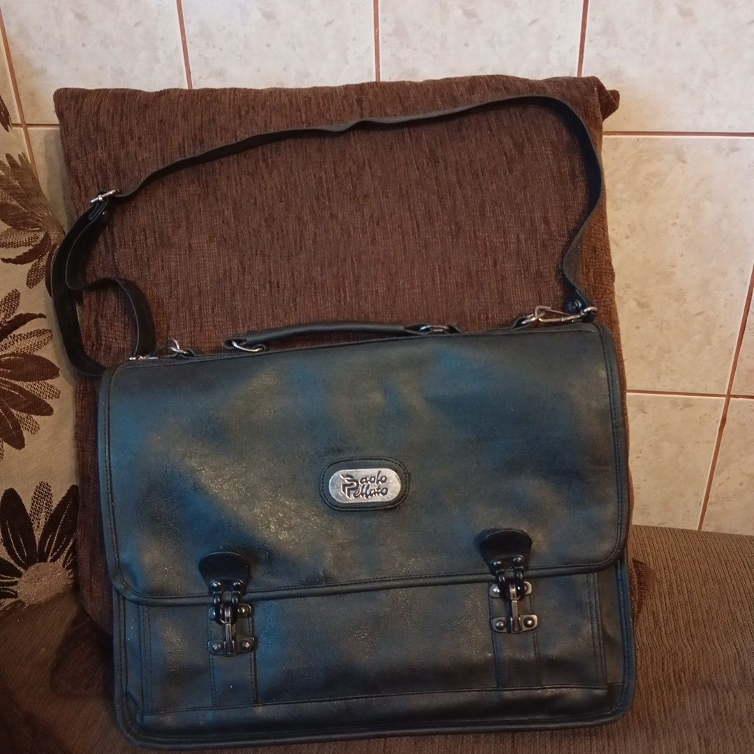 Geanta laptop din piele