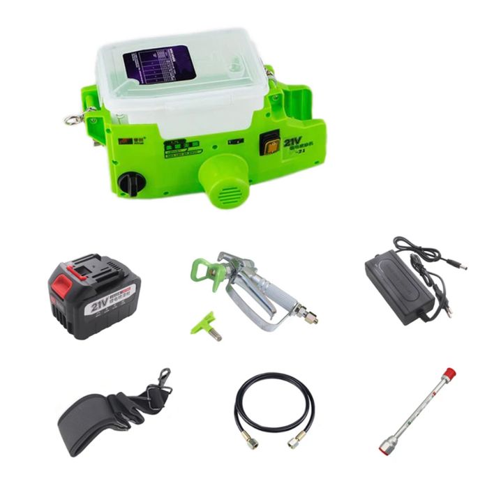 Акумулаторна машина за безвъздушно боядисване 500 W - 1,1 лит./ мин  !