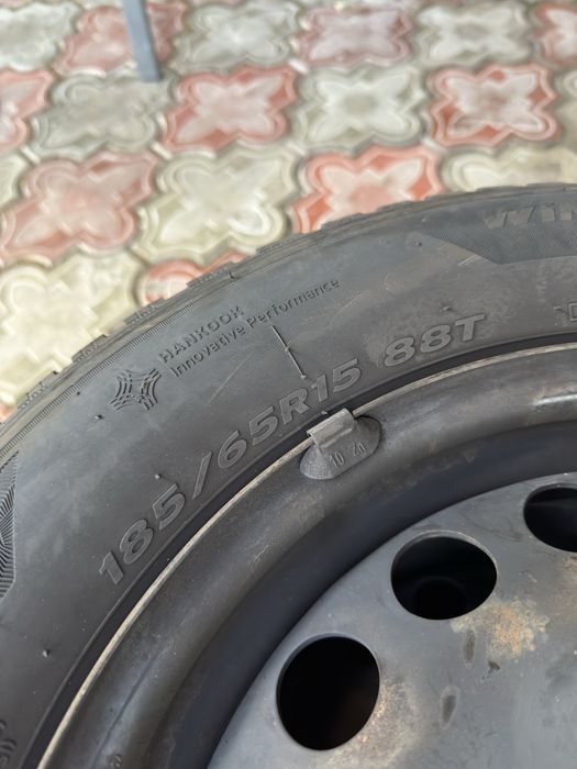 Roti complete iarna Hankook icept rs3, 185/65 R15, jante tabla