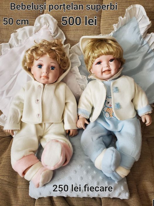 Păpuși bebeluși porțelan