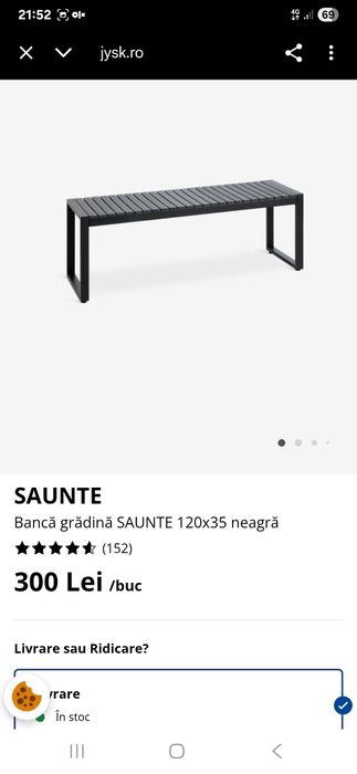 Bancuță  pentru gradina dar si pt casă 120-35 urme ușoare de uzură