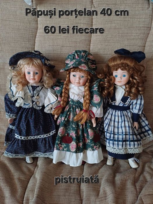 Păpuși din porțelan 40 cm