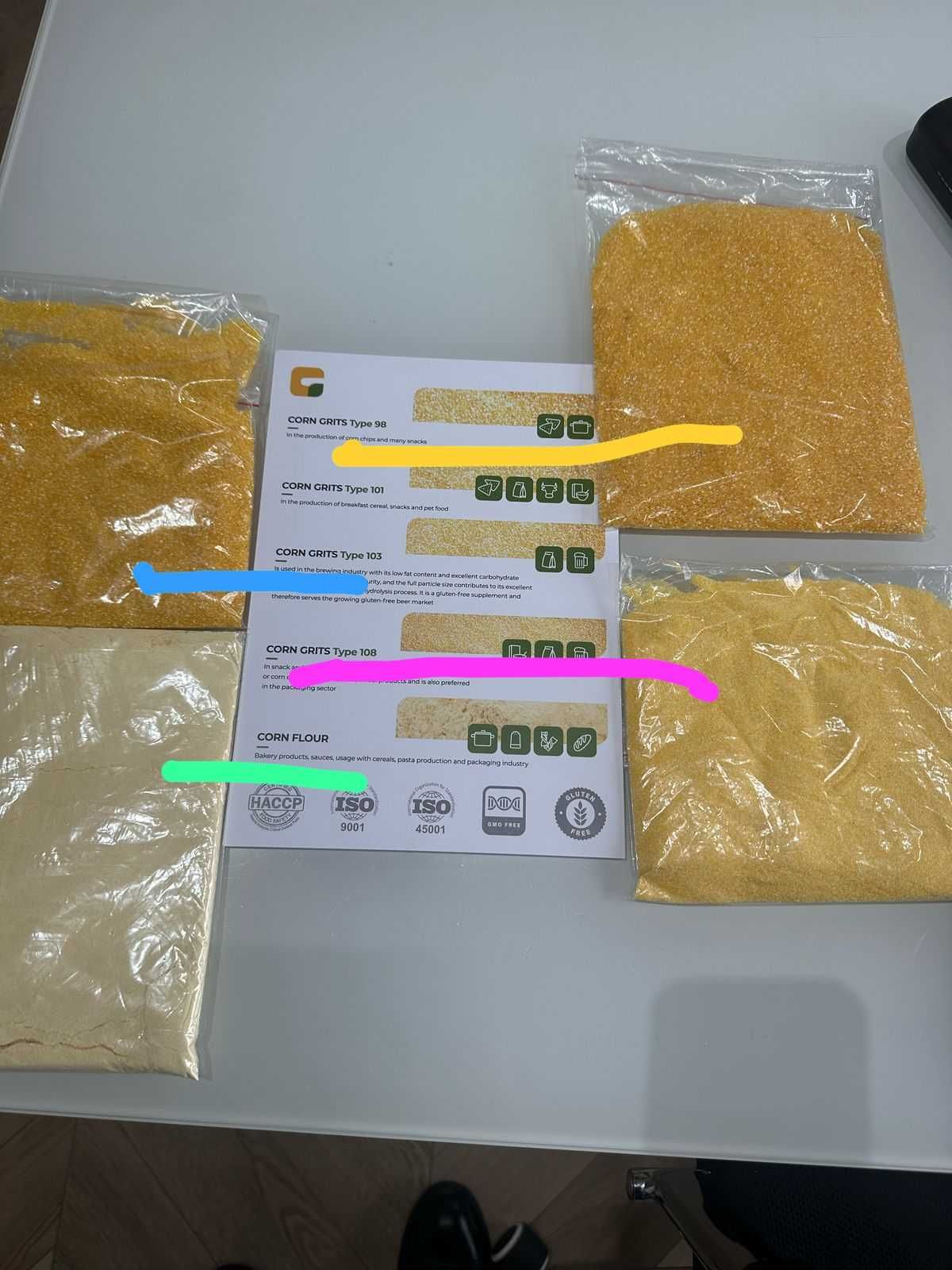 Оптом Кукурузная мука. .. кукурузные отруби.. 1 кг - 8000 сум