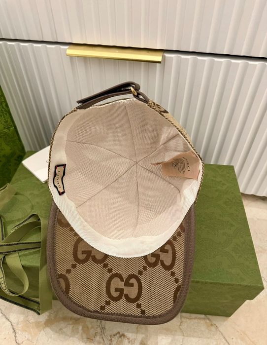Sapca originala Gucci bej GG canvas noua cu factura