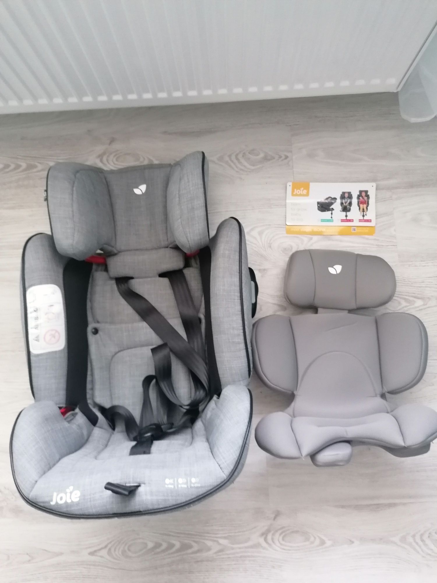 Scaun auto Joie Stages Isofix Foggy Gray, 0-25 kg