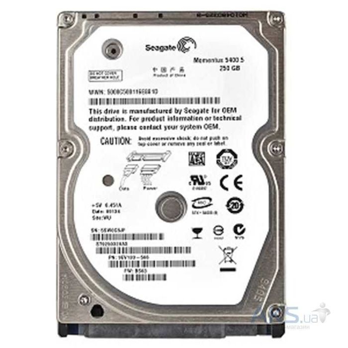 Жесткие диски (HDD) на ноутбуки 250Gb, 500Gb, 750Gb в отличном состоян