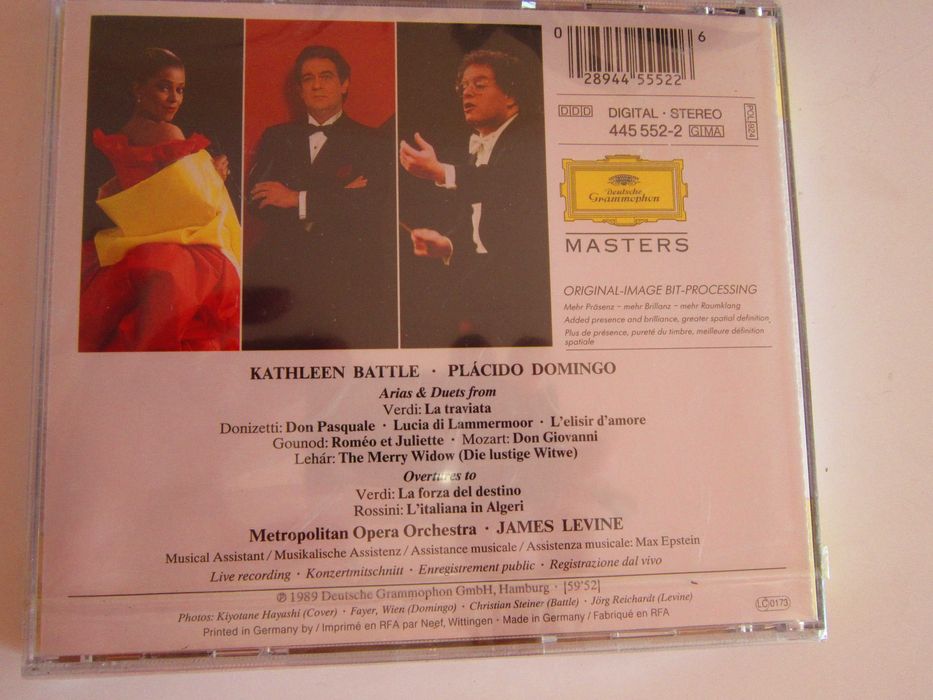 cadou rar Placido Domingo&Kathleen Battle Live Metropolitan 1989 (nou)