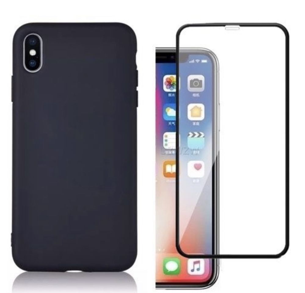 Husa Catifea Inside si Folie Sticla Hard 21D - Iphone XS/XR