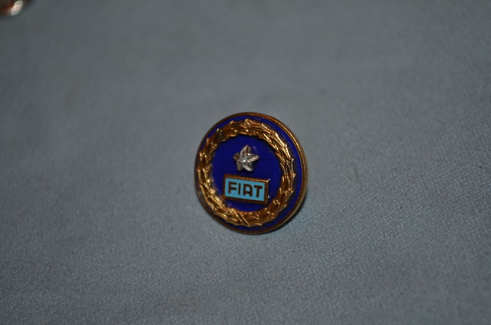 PIN AC ARGINT 925 Aurit + Diamant - FIAT - Email - Rever Costum !