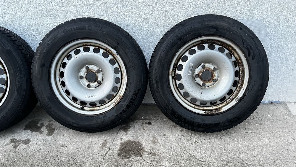 Jante otel 5x112 R16 VW cu anvelope iarna 215/65 R16