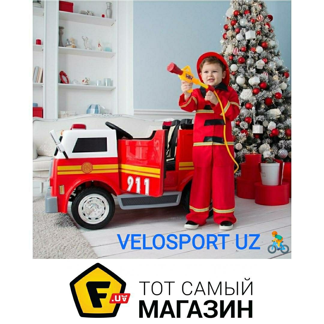 Новый детский электромобиль пожарная машина