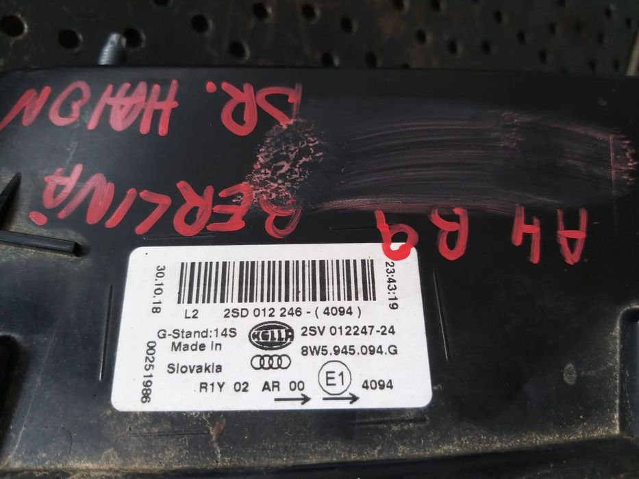 Stop tripla lampa dreapta led haion audi a4 b9 8w berlina 8w5945094g 2sv01224724