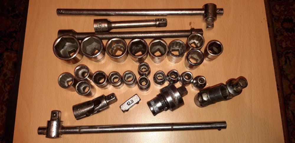 Trusa chei tubulare cu clichet - chrome vanadiu