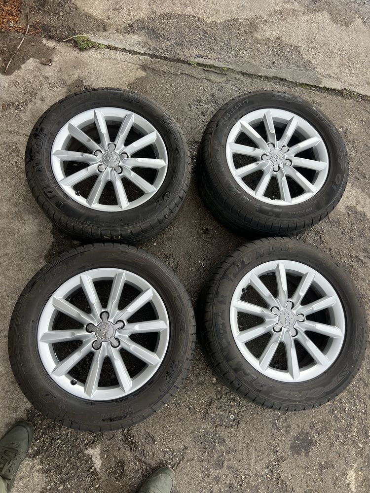 Джанти с летни гуми 235/55/17 Dunlop DOT19 за AUDI Q3. С7.5мм грайфер.