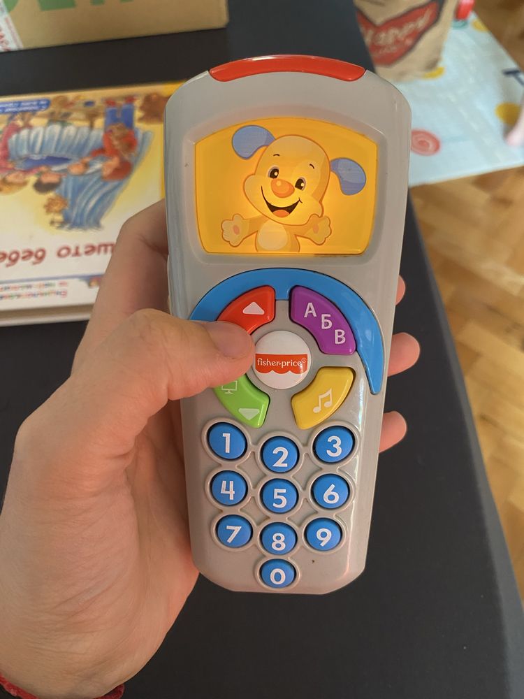Детски играчки-куче, дистанционно,книга-сортер Fisher Price, Barbie