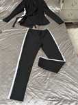 Compleu elegant Bogas pantaloni cigareta si sacou petrecut